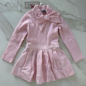 NWT LILI GAUFRETTE Powder Pink Blush Pink Dress Size 3 Girls Toddler